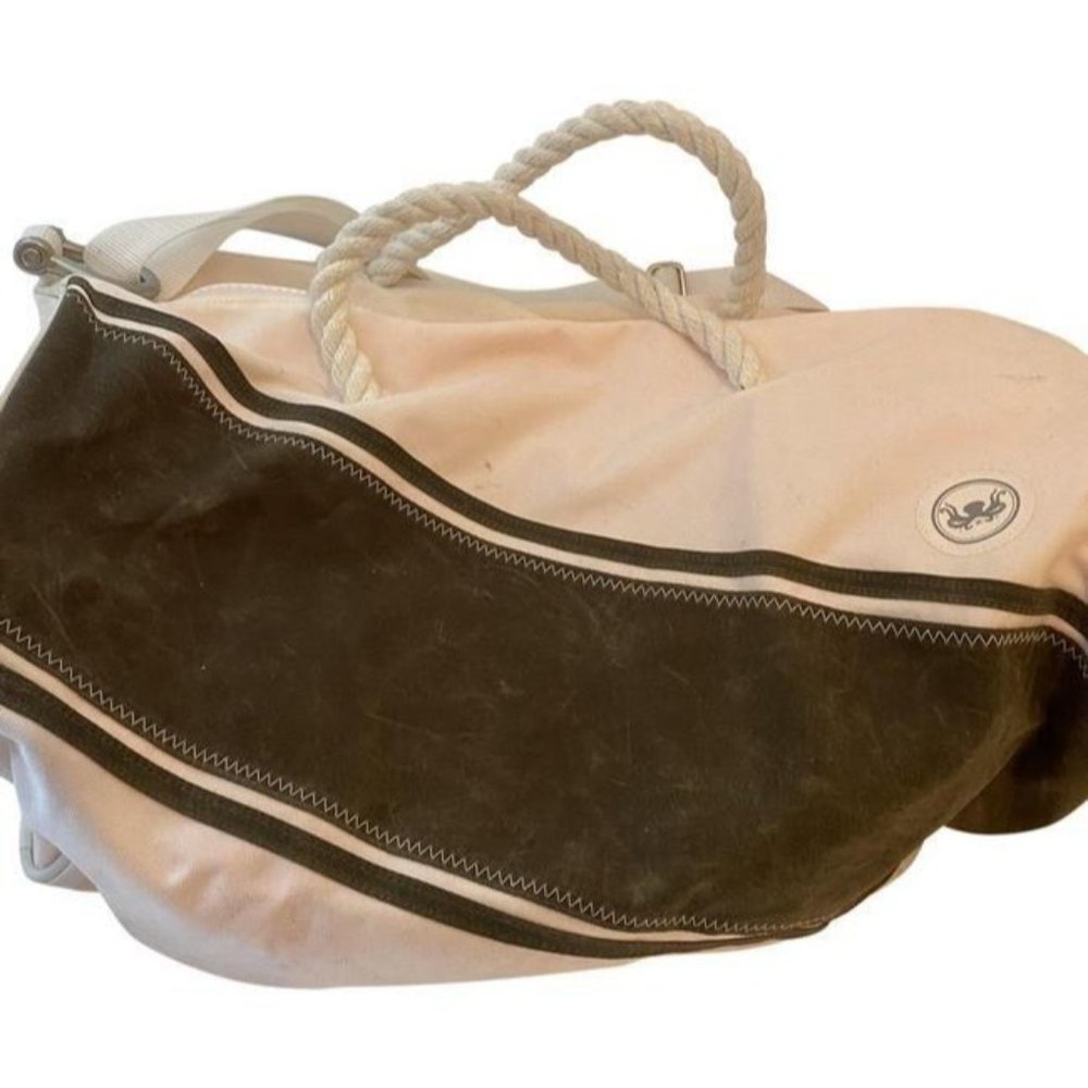 Nauti duffle white gray weekend travel bag